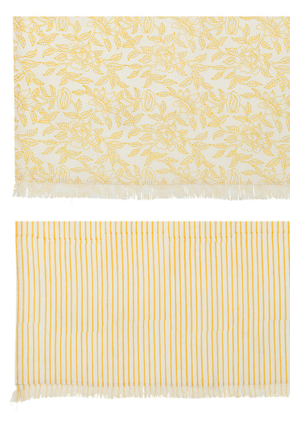 Tafelkleed Indi Textiel Geel Assortiment Van 2