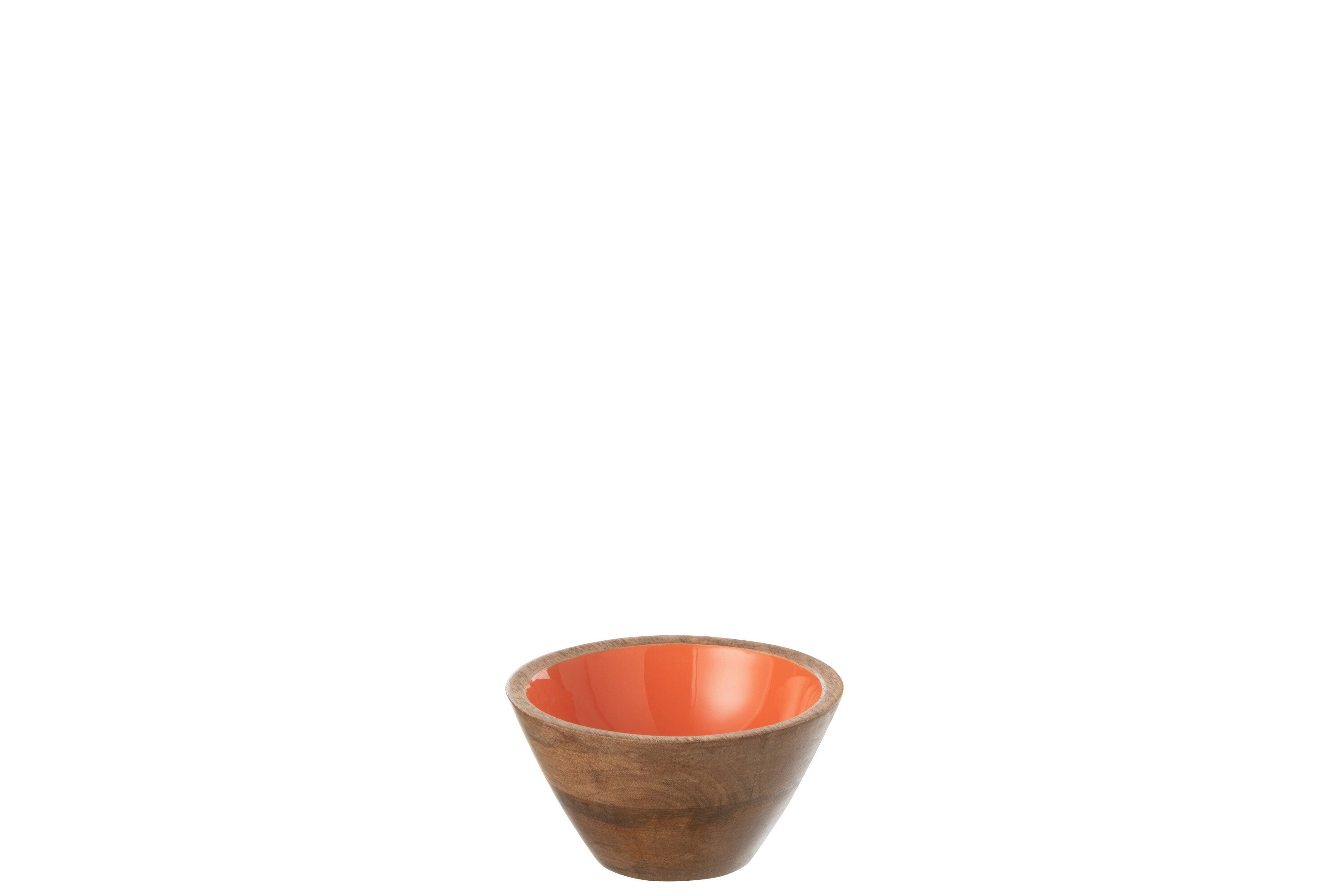 J-Line kom - hout - orange - small