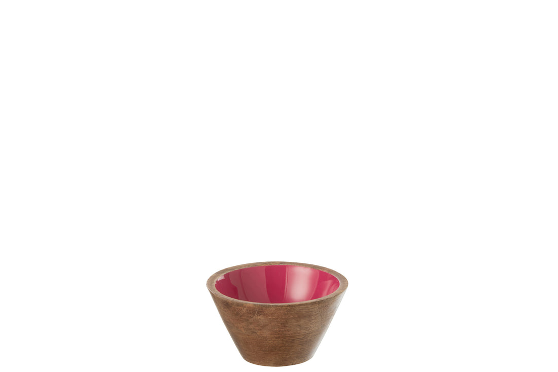 J-Line kom Kos - hout - fuschia - small