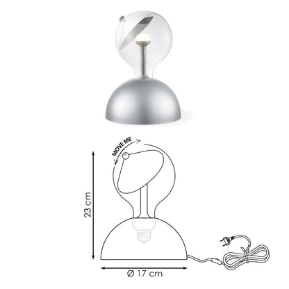 Hanglamp Move Me Bumb Cone 5.5W 2700K grijs-zilver-wit