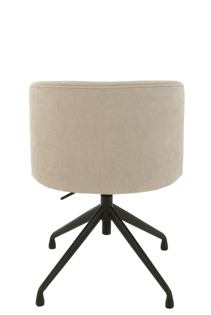 Stoel Draai/Op/Neer Textiel Beige