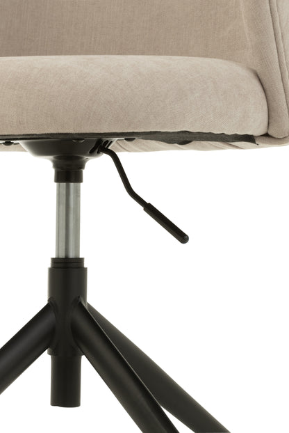Stoel Draai/Op/Neer Textiel Beige