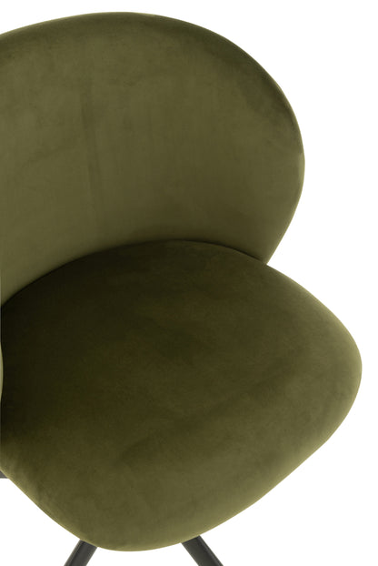 Stoel Draai/Omhoog/Omlaag Fluweel Donkergroen
