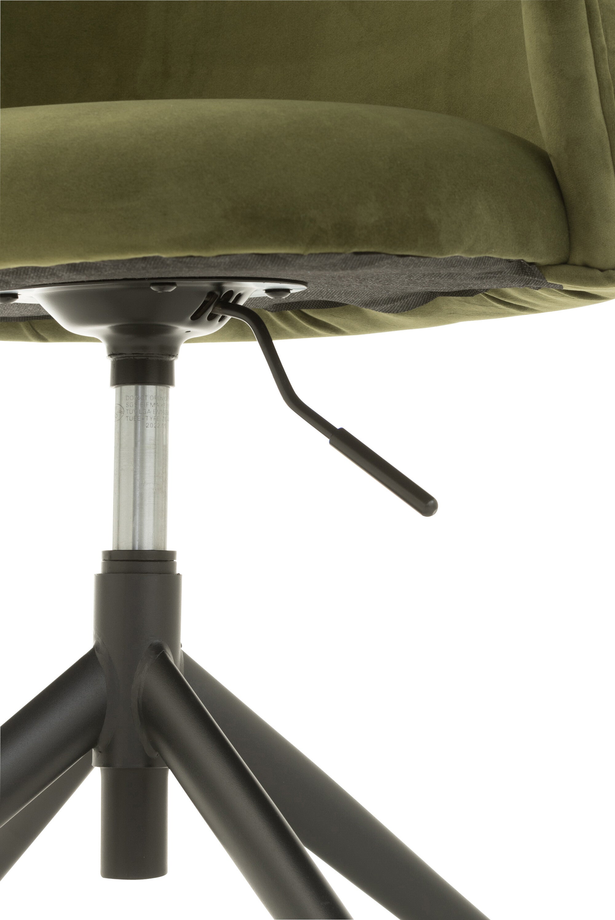 Stoel Draai/Omhoog/Omlaag Fluweel Donkergroen