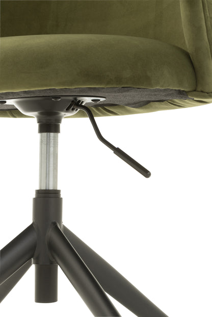 Stoel Draai/Omhoog/Omlaag Fluweel Donkergroen