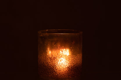 J-Line lantaarn glas Bruin Large