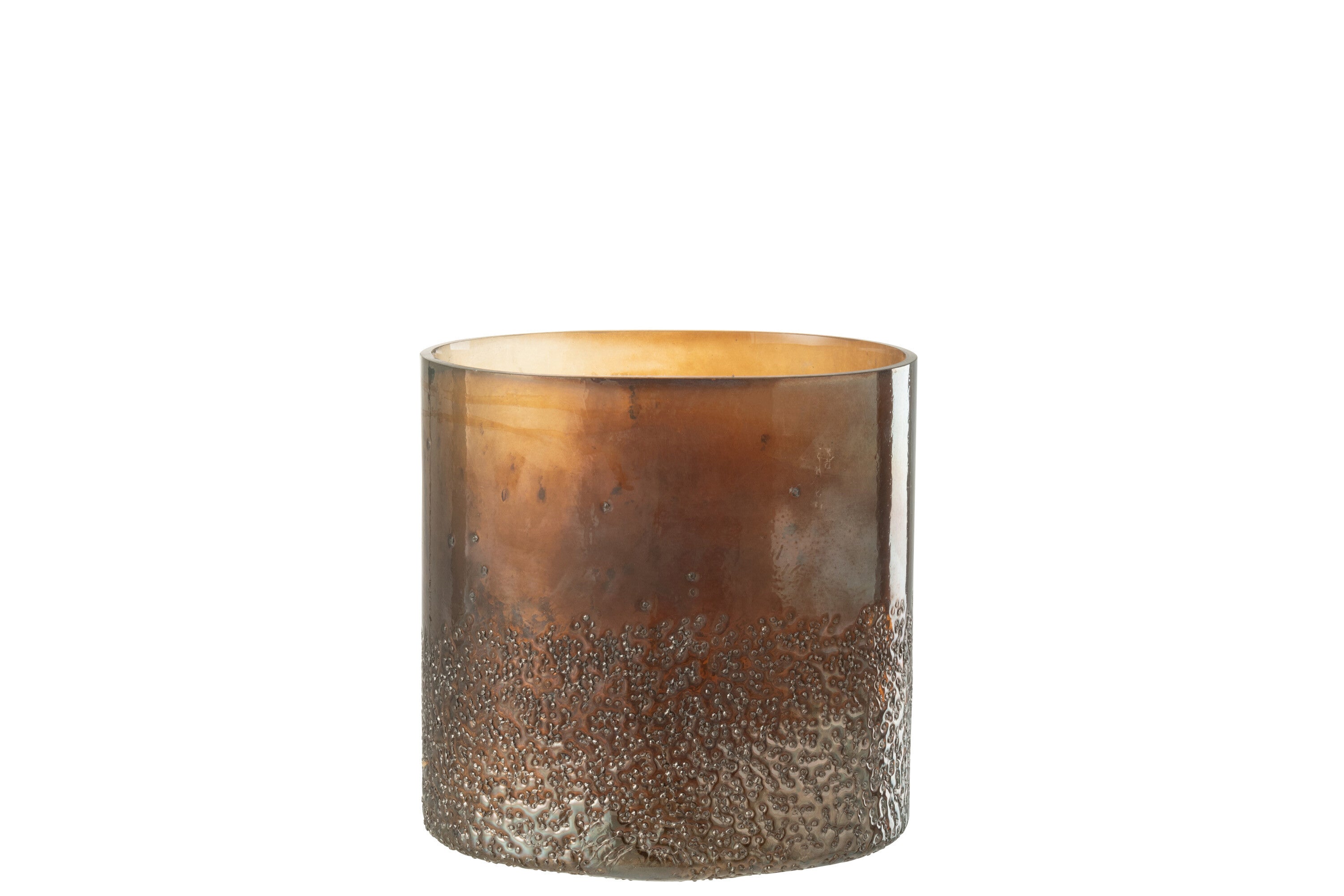 J-Line lantaarn glas Bruin Large