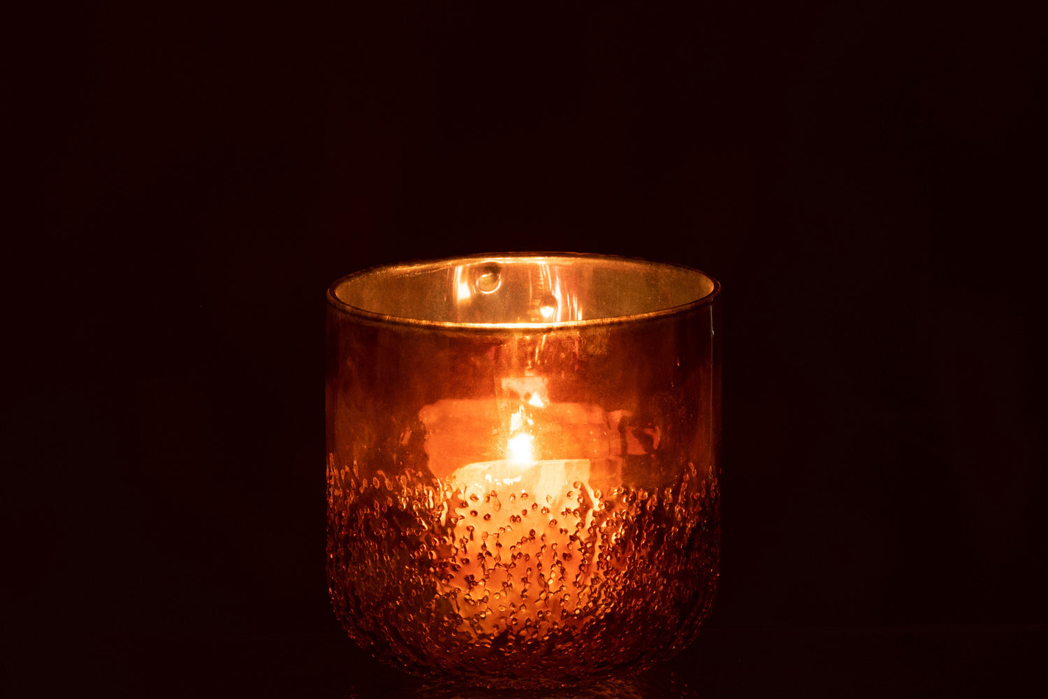 J-Line lantaarn spiegel goud glas medium