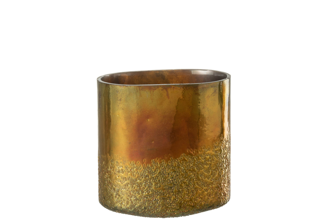 J-Line Lantaarnspiegel Goud Glas Extra Groot