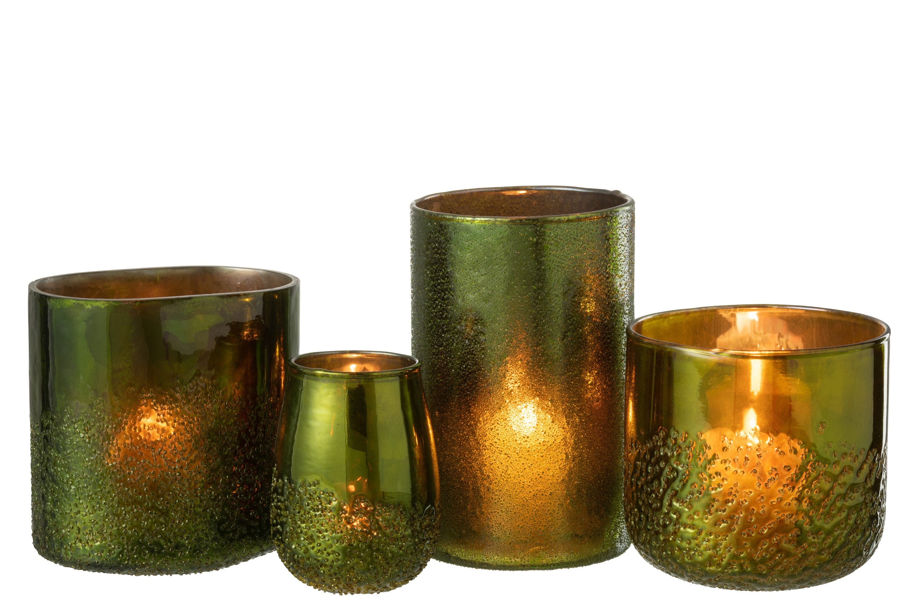 J-Line Lantaarnspiegel Groen Glas Extra Groot