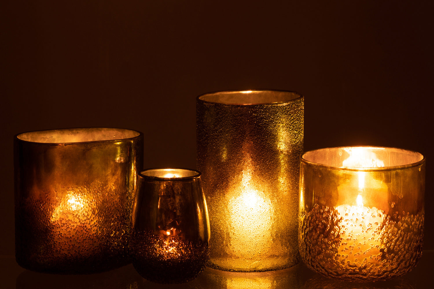 J-Line Lantaarnspiegel Groen Glas Extra Groot