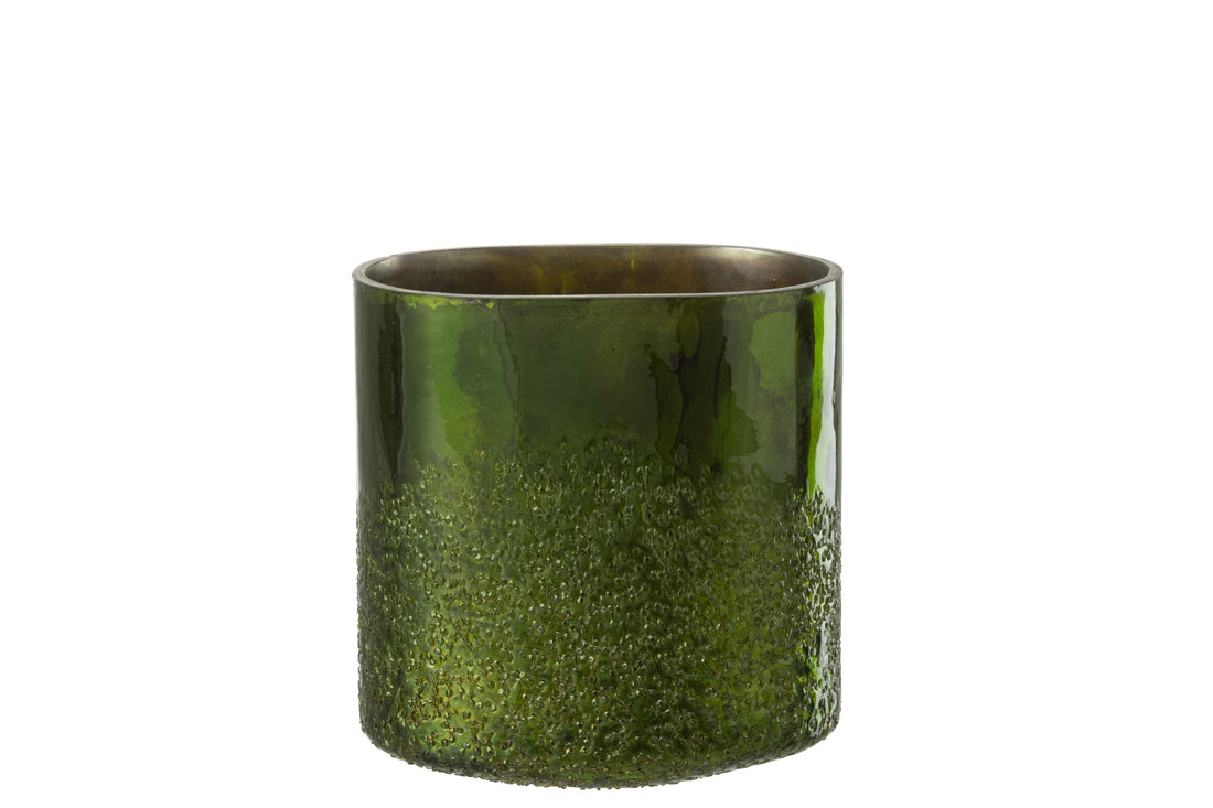 J-Line Lantaarnspiegel Groen Glas Extra Groot