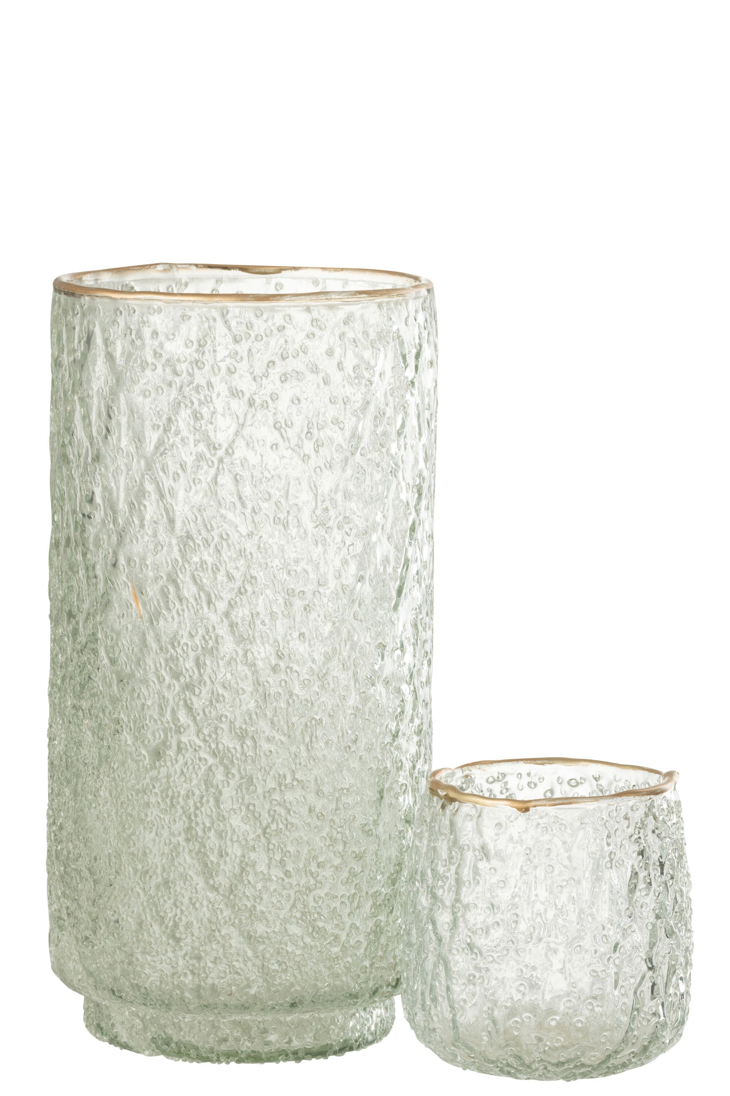 Orkaan Gouden Rand Glas Transparant Groot