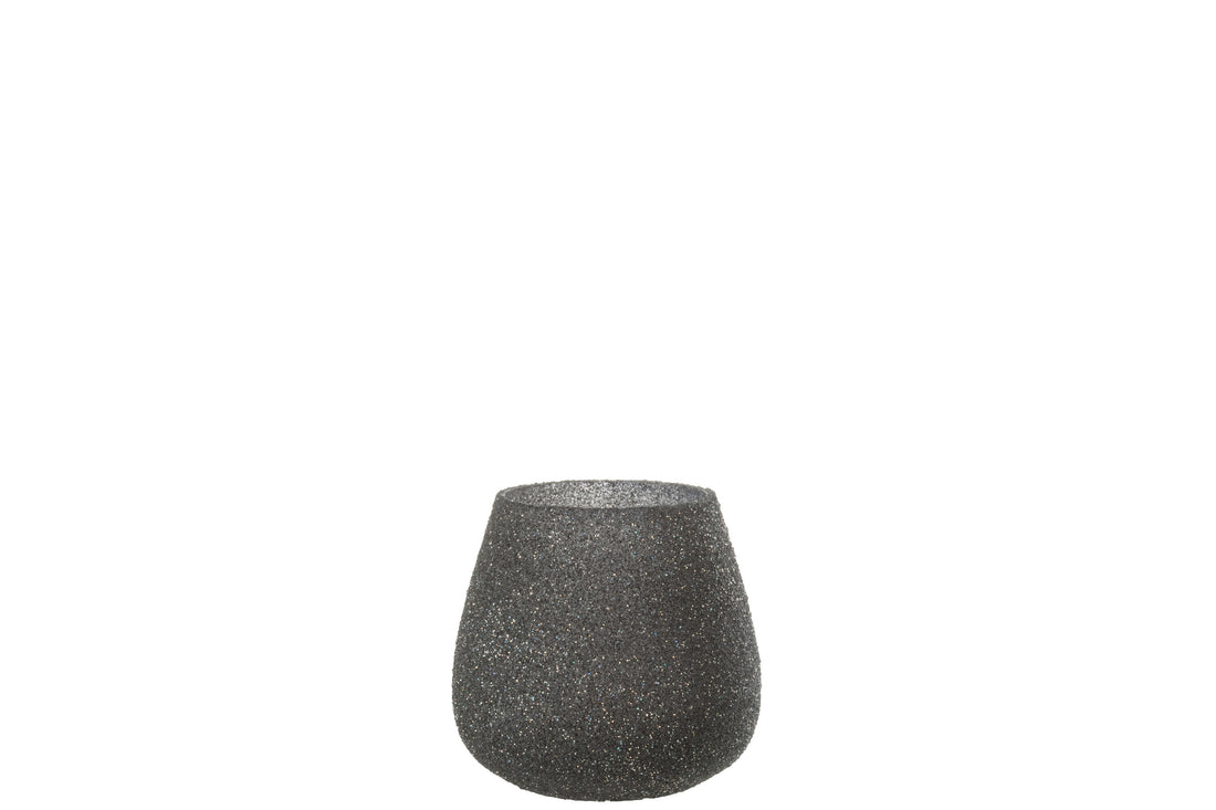 J-Line lantaarn glitterglasparen medium