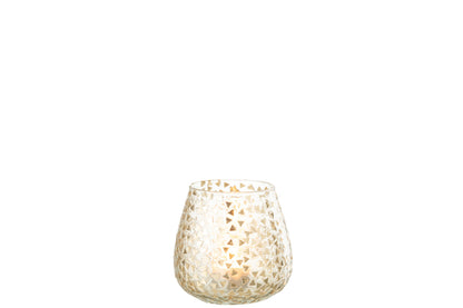 Orkaan Driehoek Glas Trans/Goud Groot