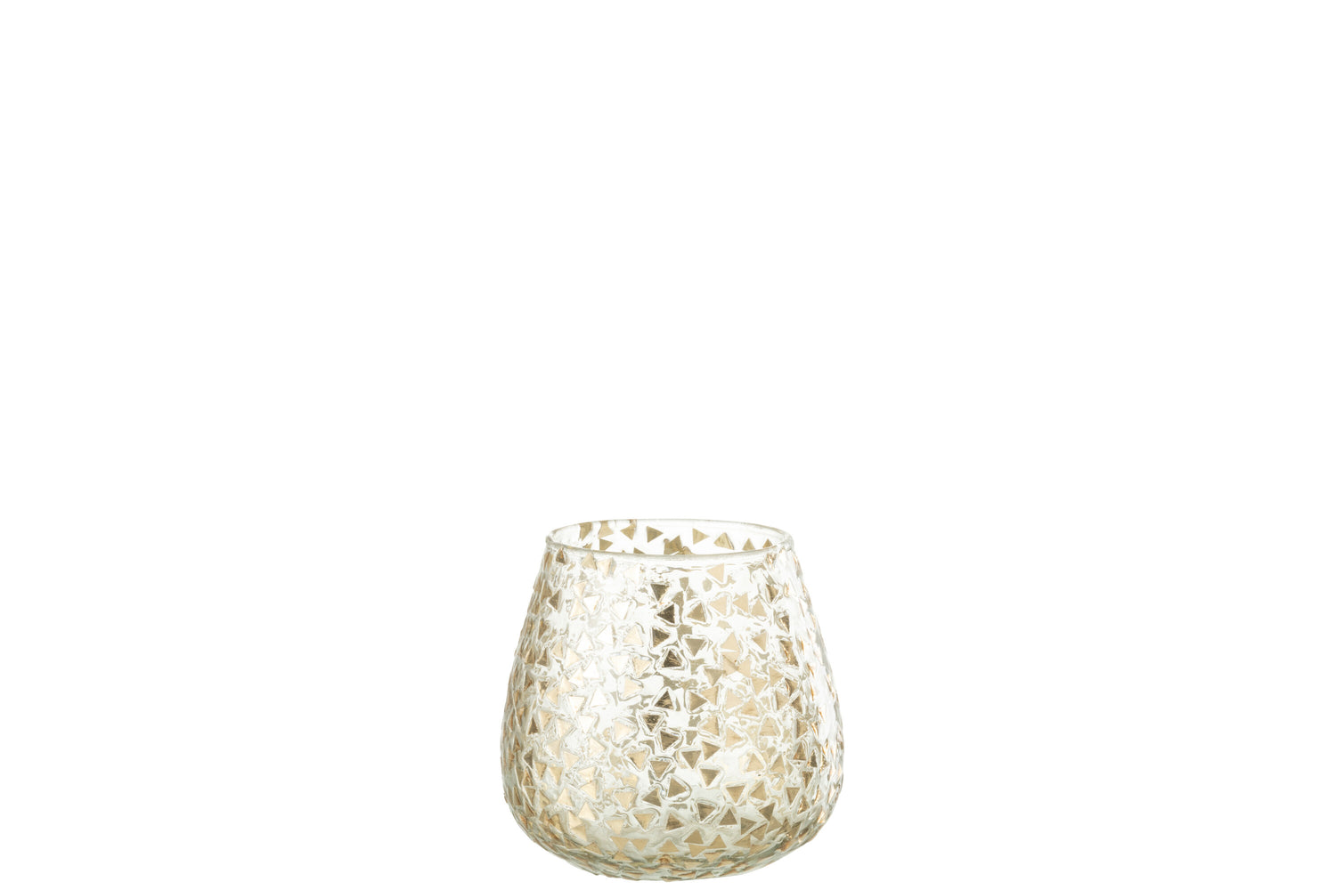 Orkaan Driehoek Glas Trans/Goud Groot