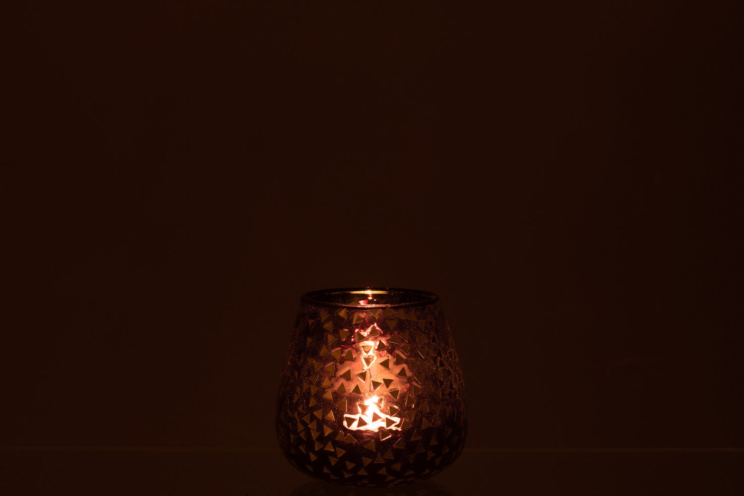 Orkaan Driehoek Glas Zwart/Goud Groot