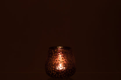 Orkaan Driehoek Glas Zwart/Goud Groot