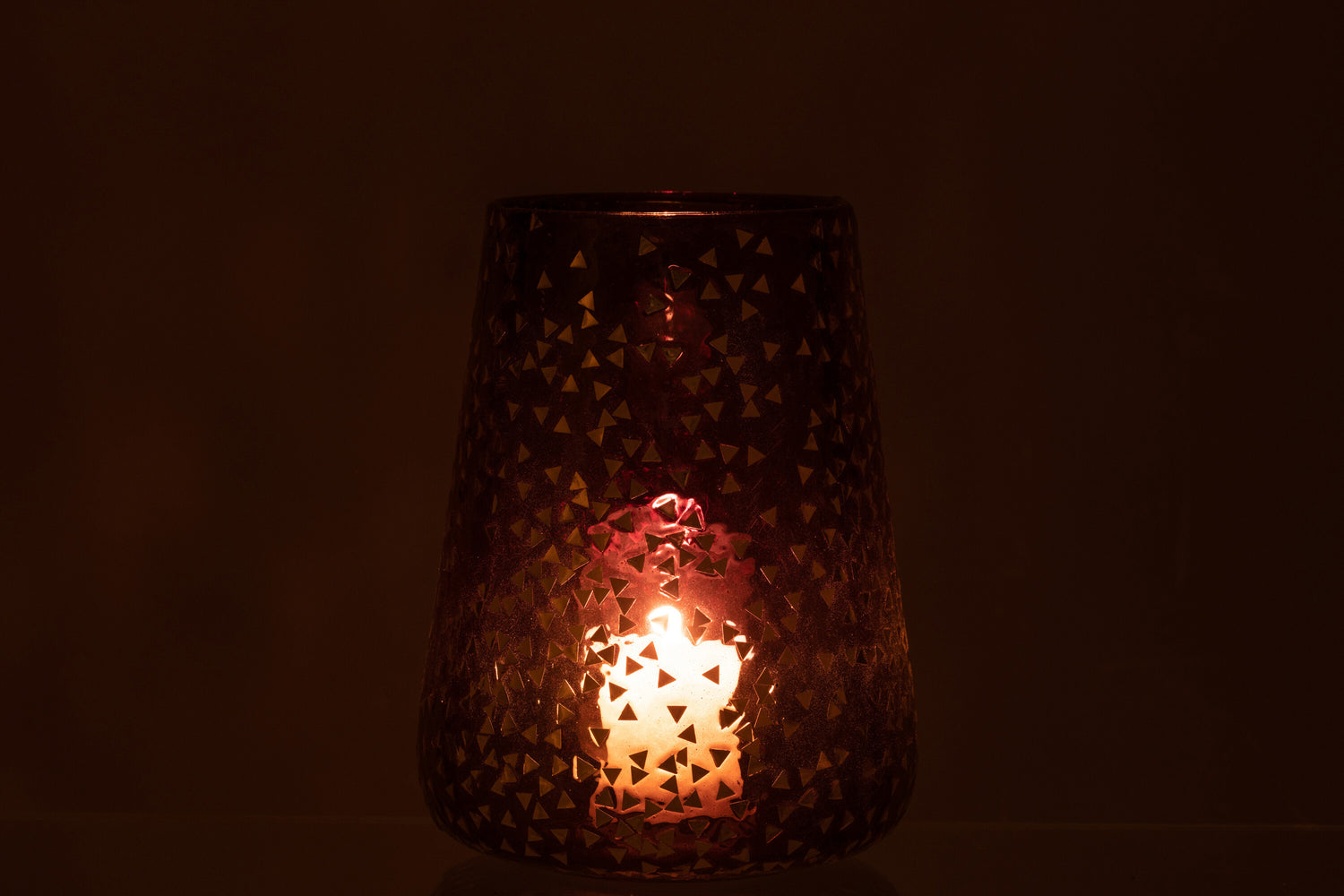 Orkaan Driehoek Glas Zwart/Goud Extra Groot