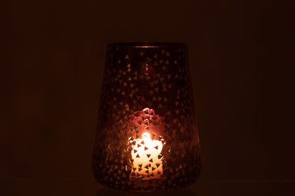 Orkaan Driehoek Glas Zwart/Goud Extra Groot