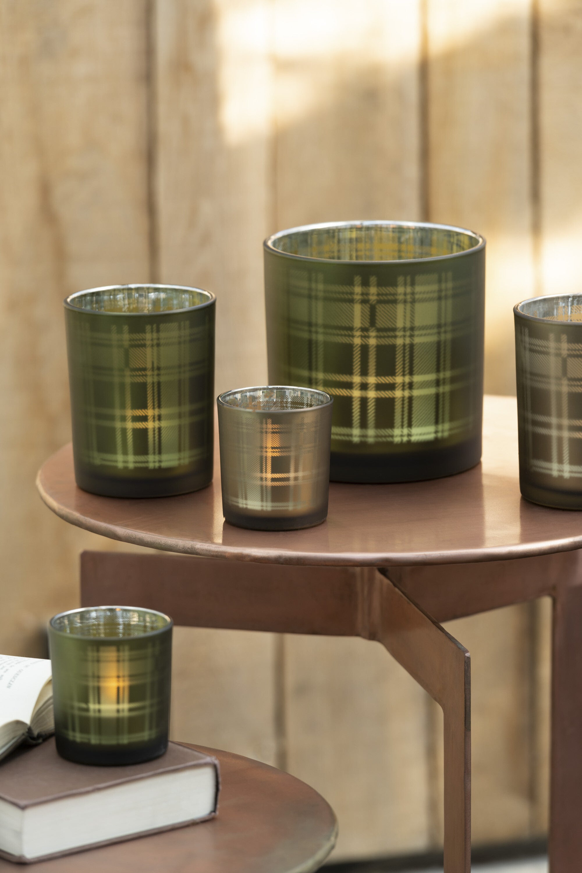 Orkaan Rechthoekig Glas Groen Medium Assortiment Van 2