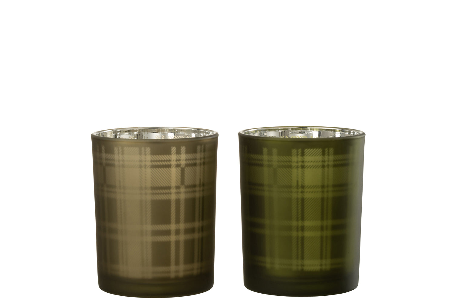 Orkaan Rechthoekig Glas Groen Medium Assortiment Van 2