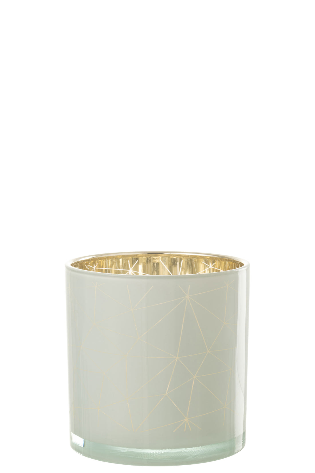 Orkaan Milano Glas Wit/Goud Groot