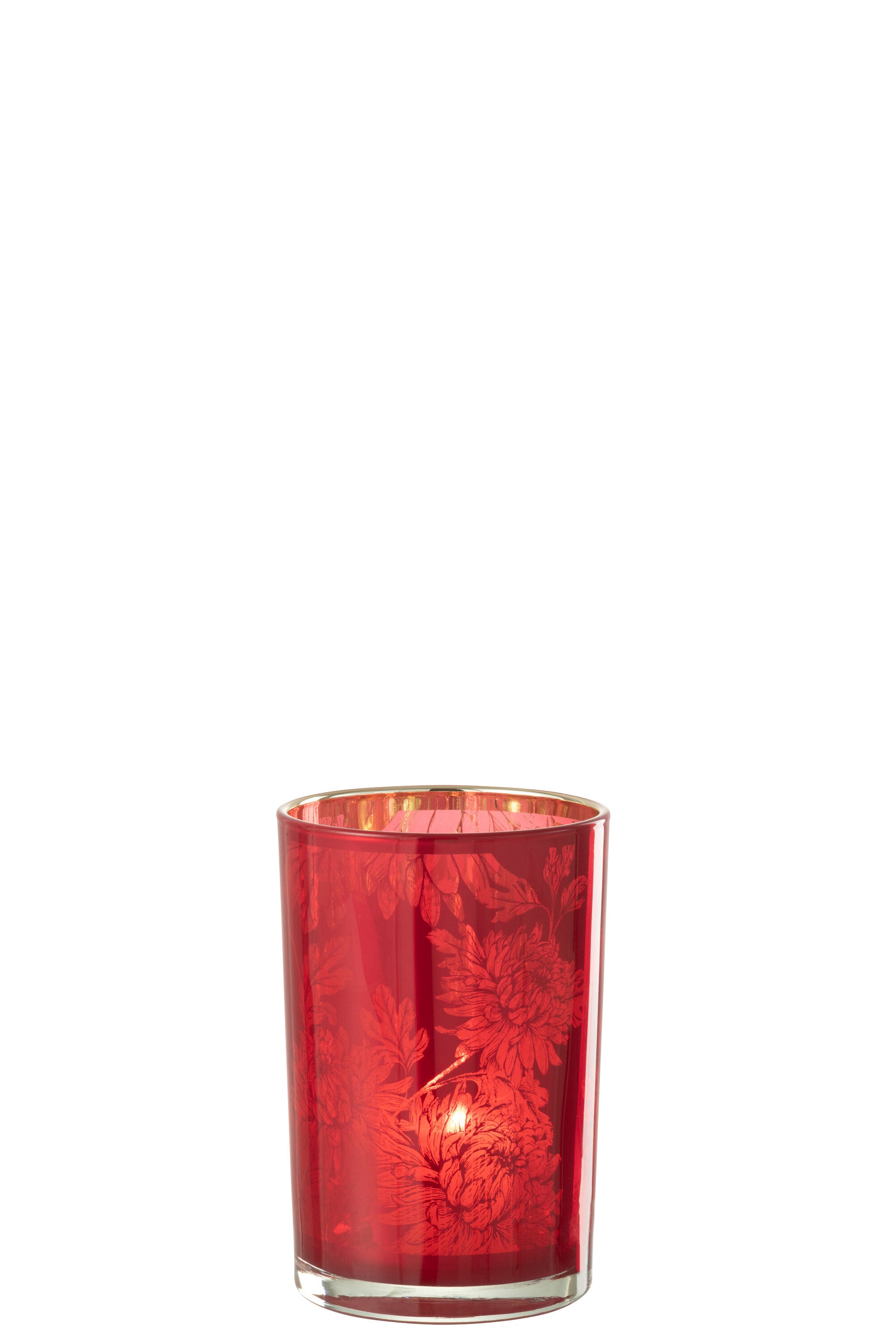 Orkaan Bloemen Glas Rood Groot