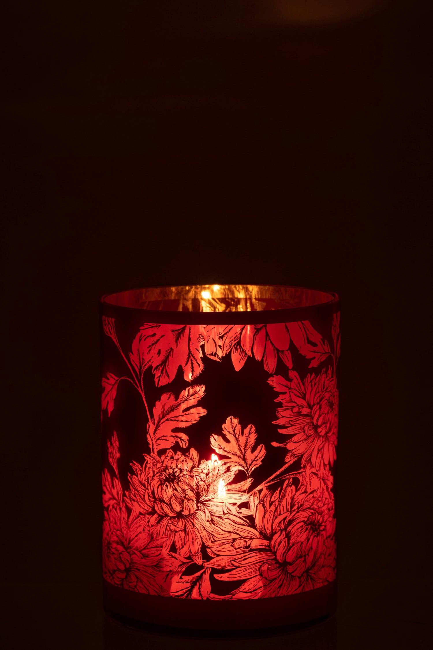 Orkaan Bloemen Glas Rood Extra Groot