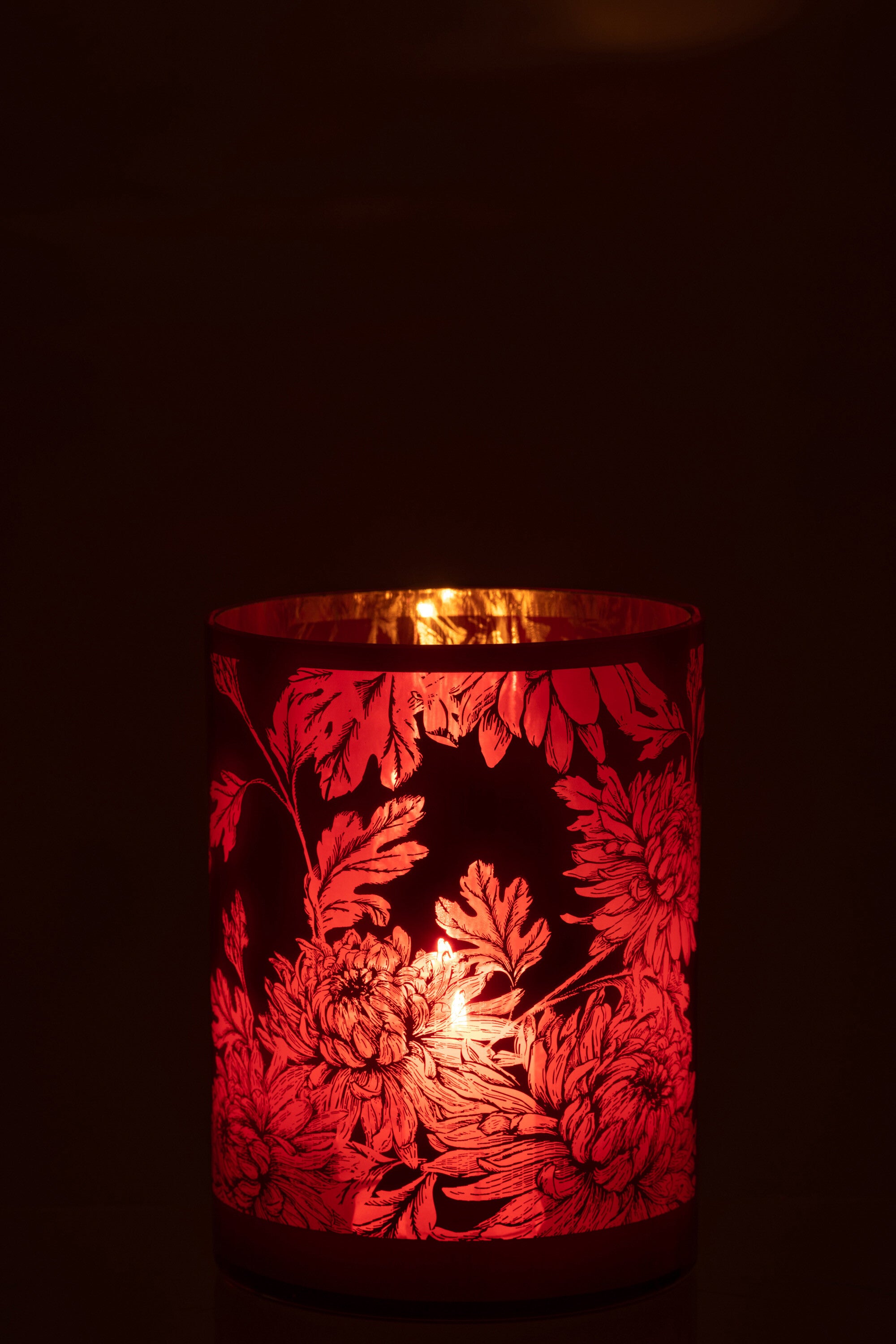 Orkaan Bloemen Glas Rood Extra Groot