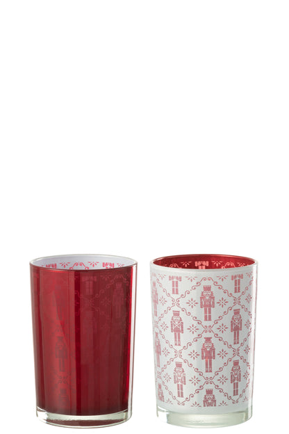 Hurricane Notenkraker Glas Wit/Rood Groot Assortiment Van 2