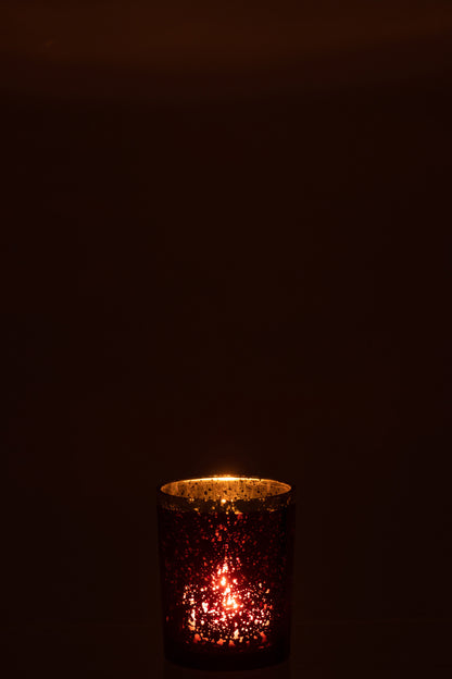 Orkaan Gouden Rand Glas Rood Medium