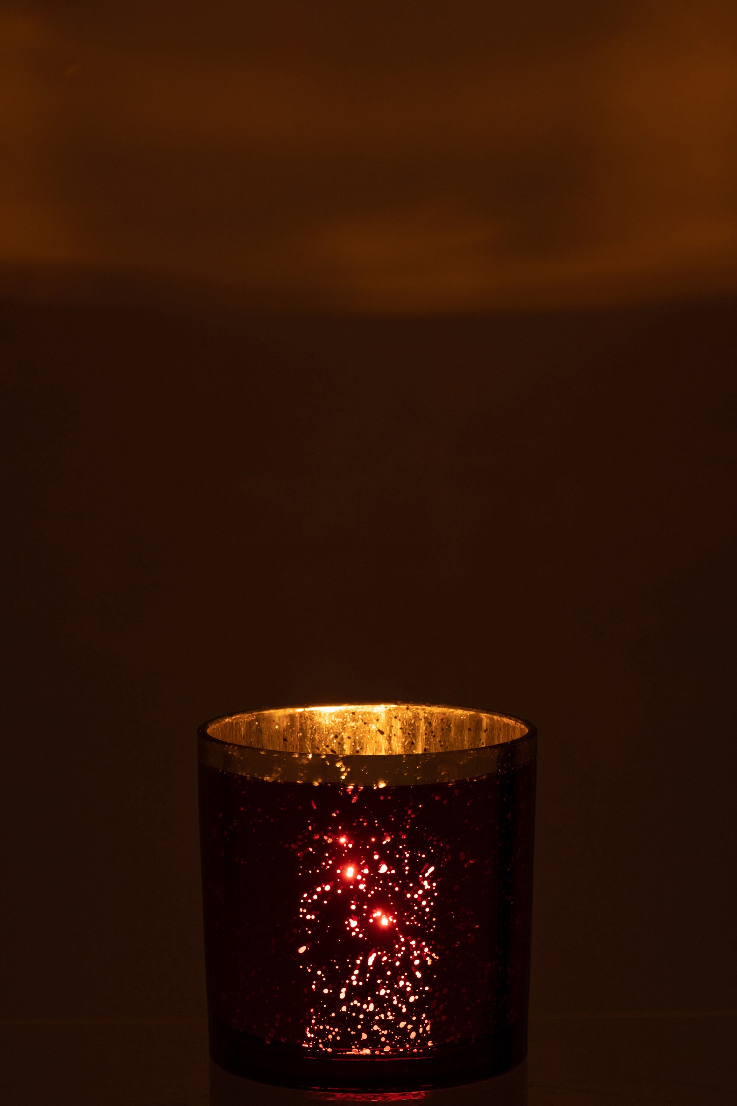 Orkaan Gouden Rand Glas Rood Groot