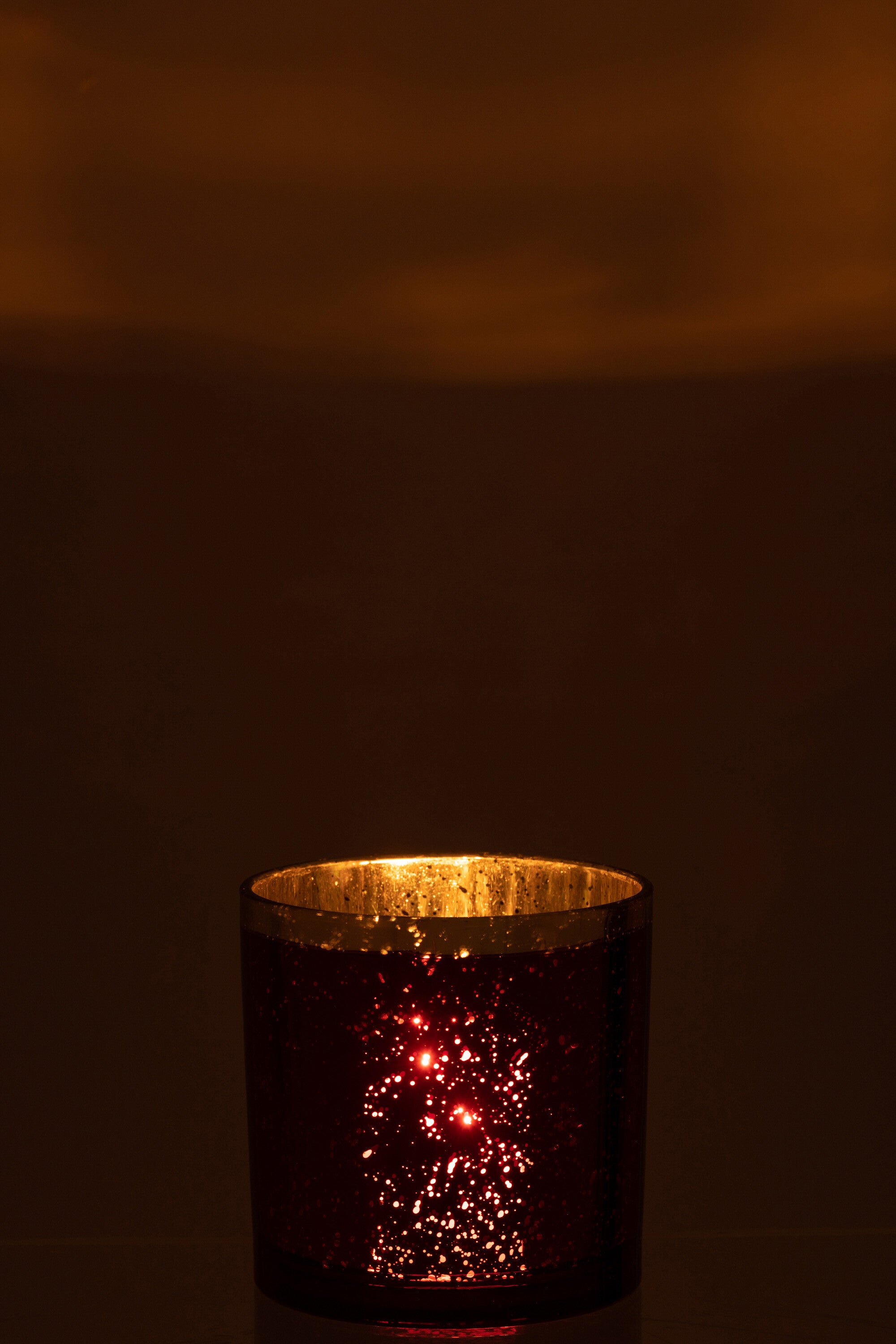 Orkaan Gouden Rand Glas Rood Groot