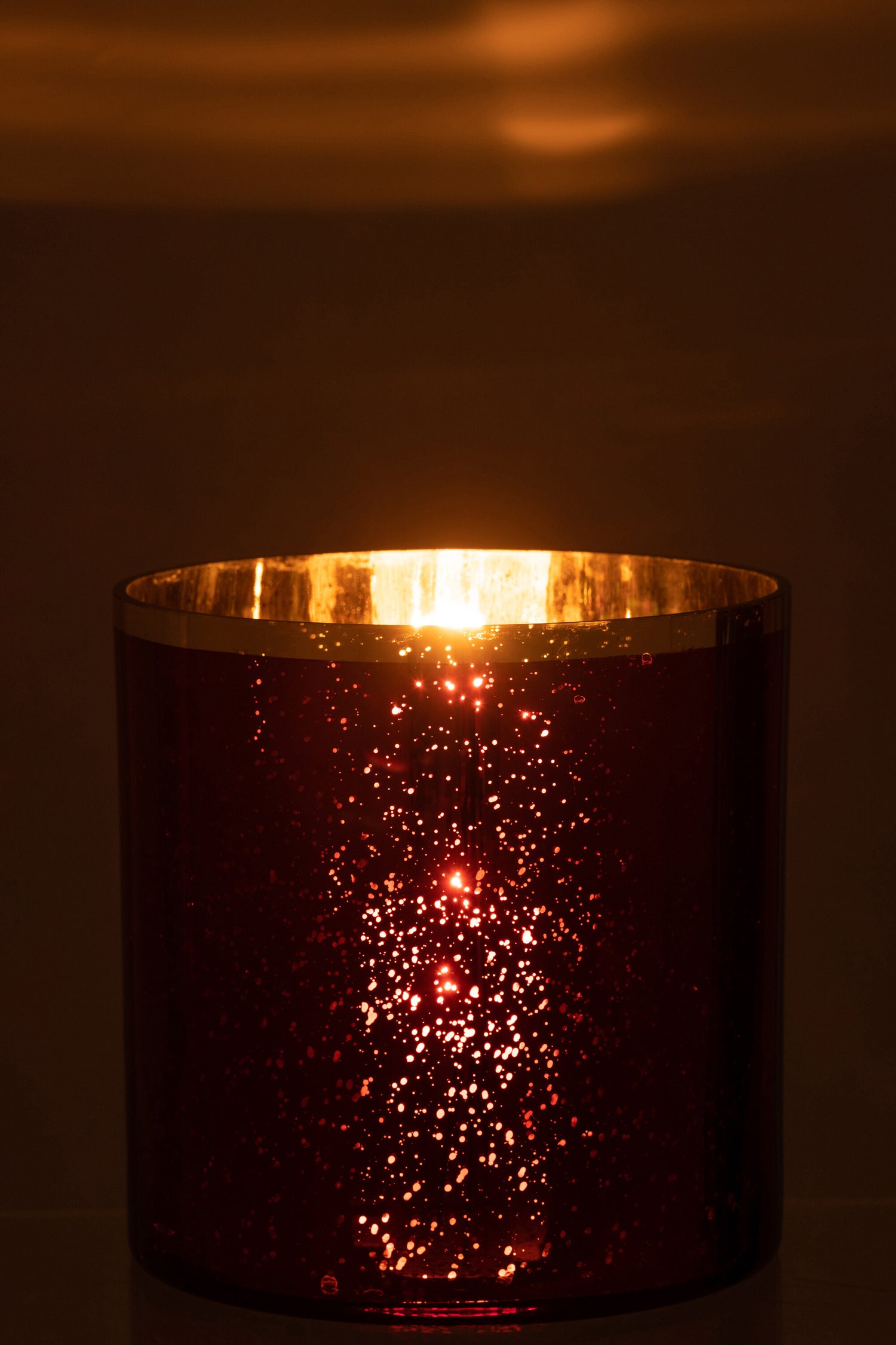 Orkaan Gouden Rand Glas Rood Extra Groot