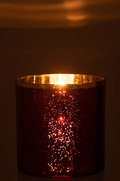 Orkaan Gouden Rand Glas Rood Extra Groot