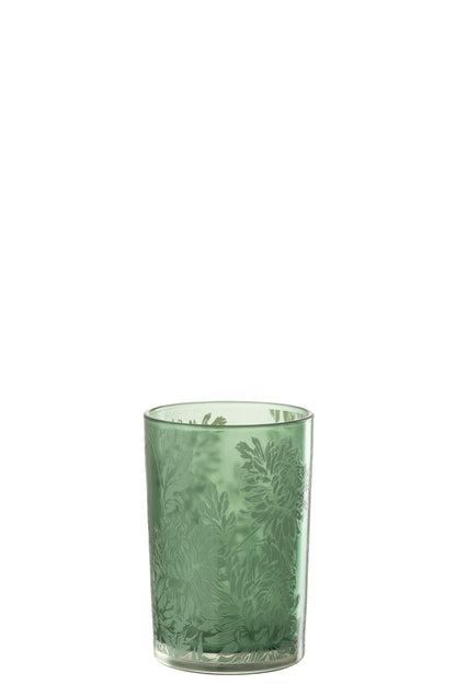 Orkaanbloemen Glas Mat Groen Groot