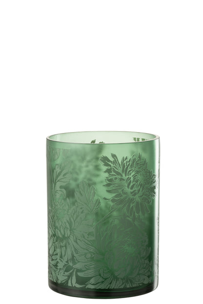 Orkaanbloemen Glas Mat Groen Extra Groot