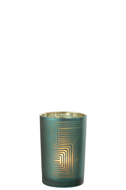 Orkaan Zigzag Glas Groen Groot