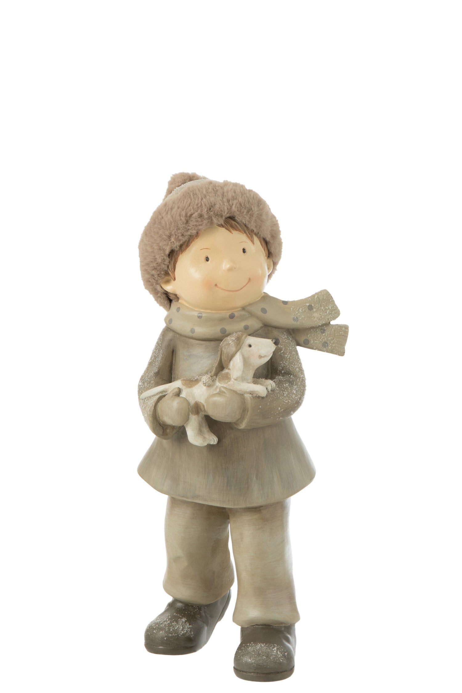 J-Line Jongen Winter Hond Resine Mix