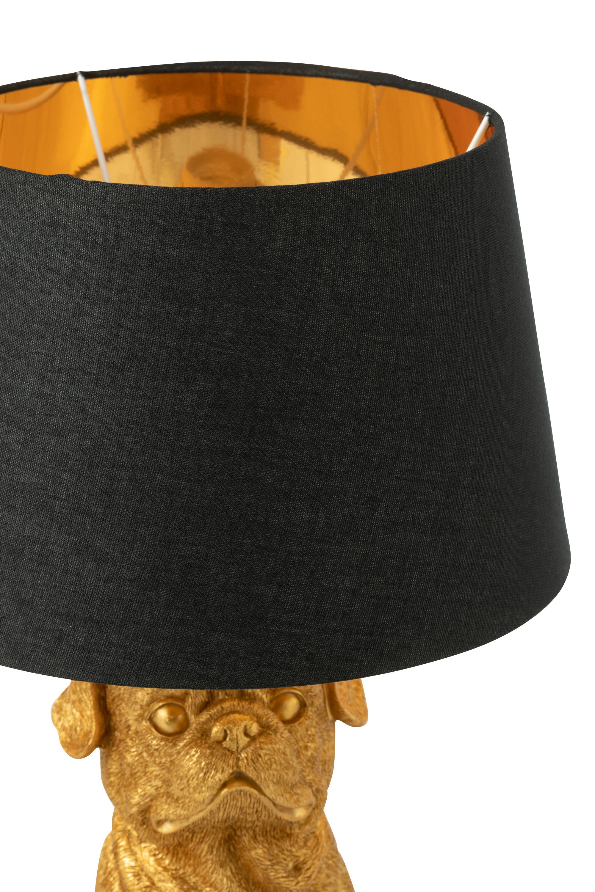 J-Line Lamp Hond Zittend Resine Goud