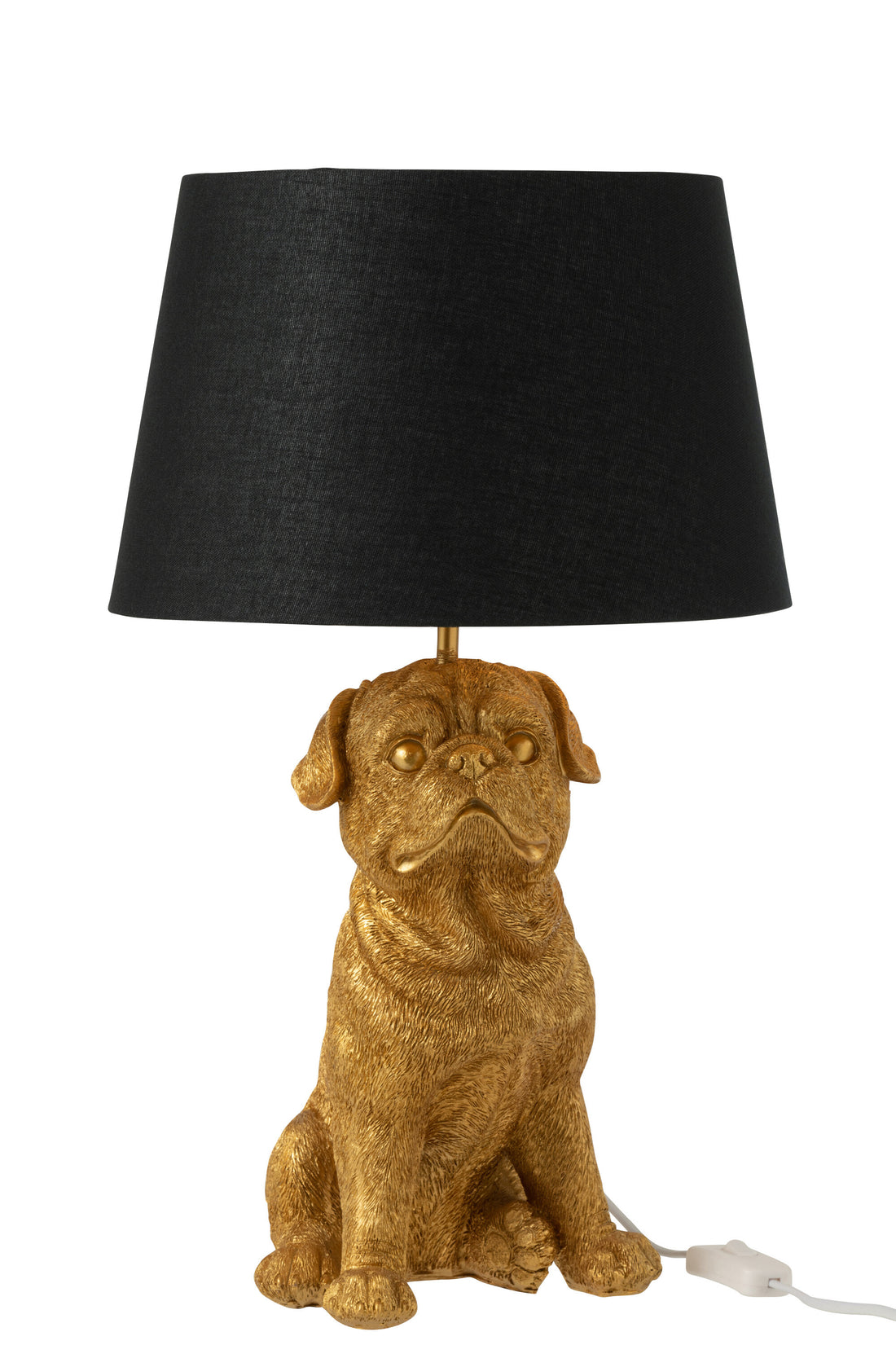 J-Line Lamp Hond Zittend Resine Goud
