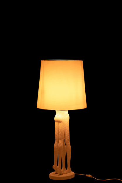 J-Line Lamp Koppel - kunststof - wit - klein