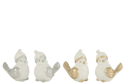 Vogels Hoed Hars Zilver/Goud Groot Assortiment Van 4