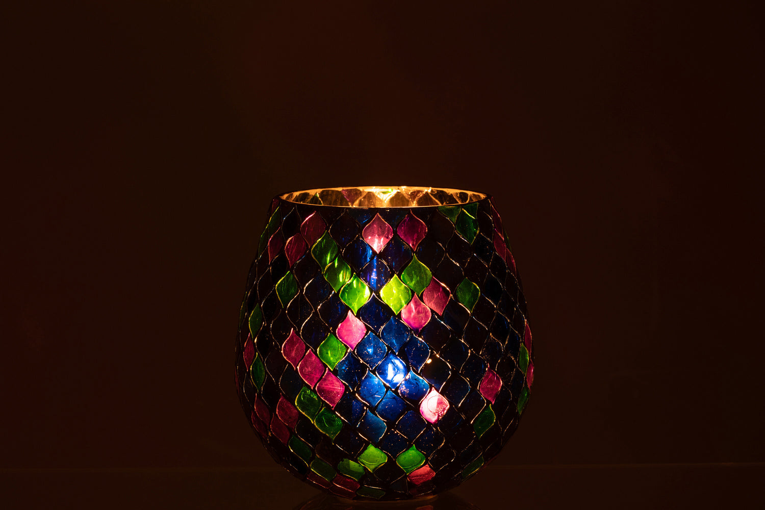 Orkaan Mozaïekglas Paars Groot