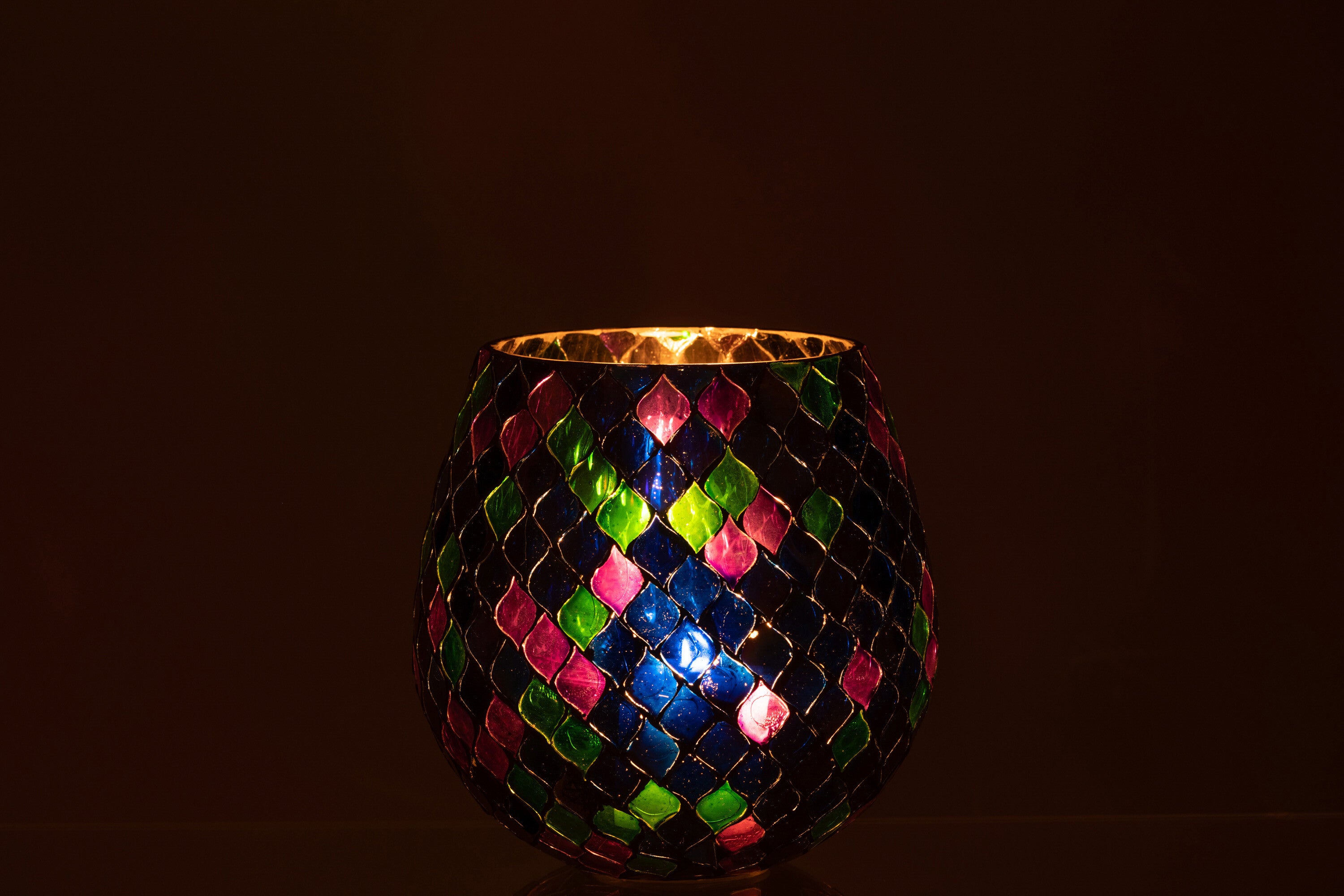 Orkaan Mozaïekglas Paars Groot