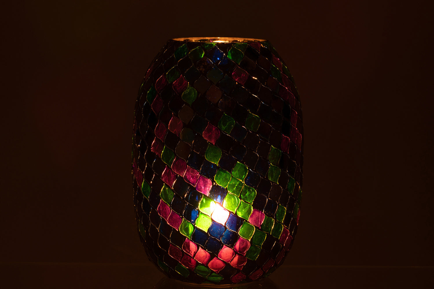 Orkaan Mozaïekglas Paars Extra Groot