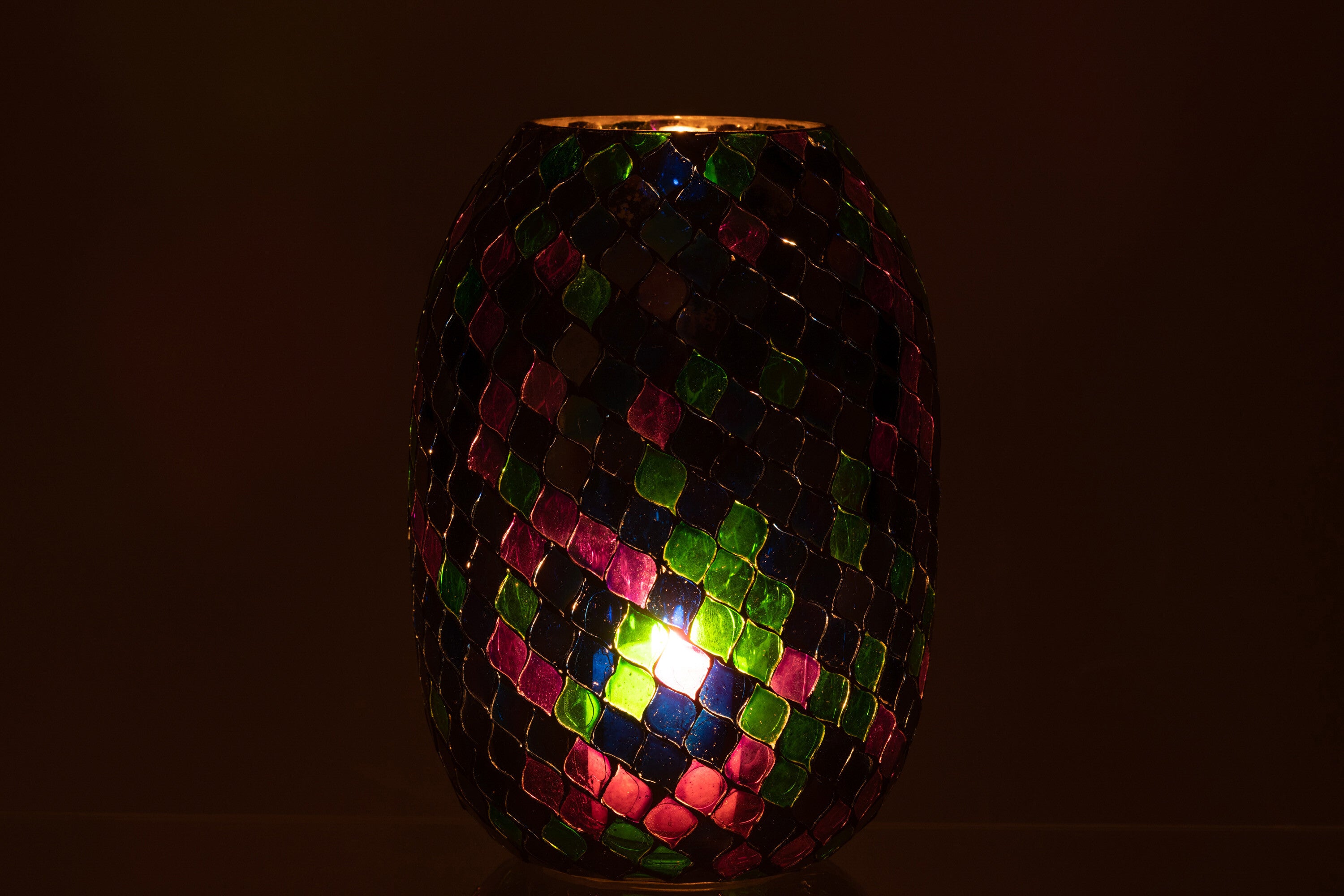 Orkaan Mozaïekglas Paars Extra Groot