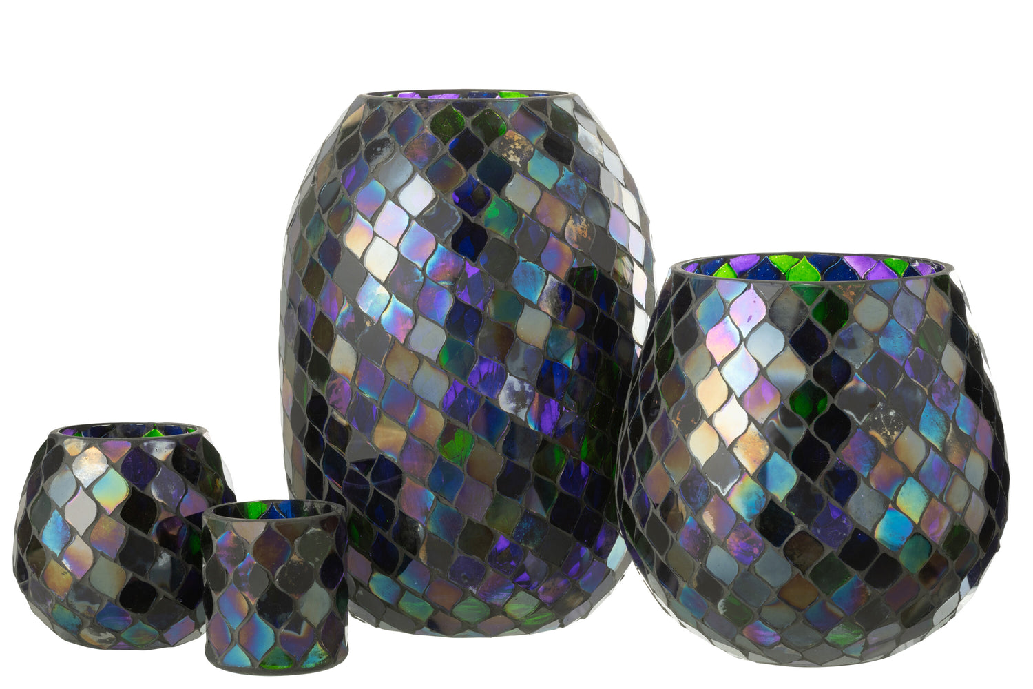 Orkaan Mozaïekglas Paars Extra Groot