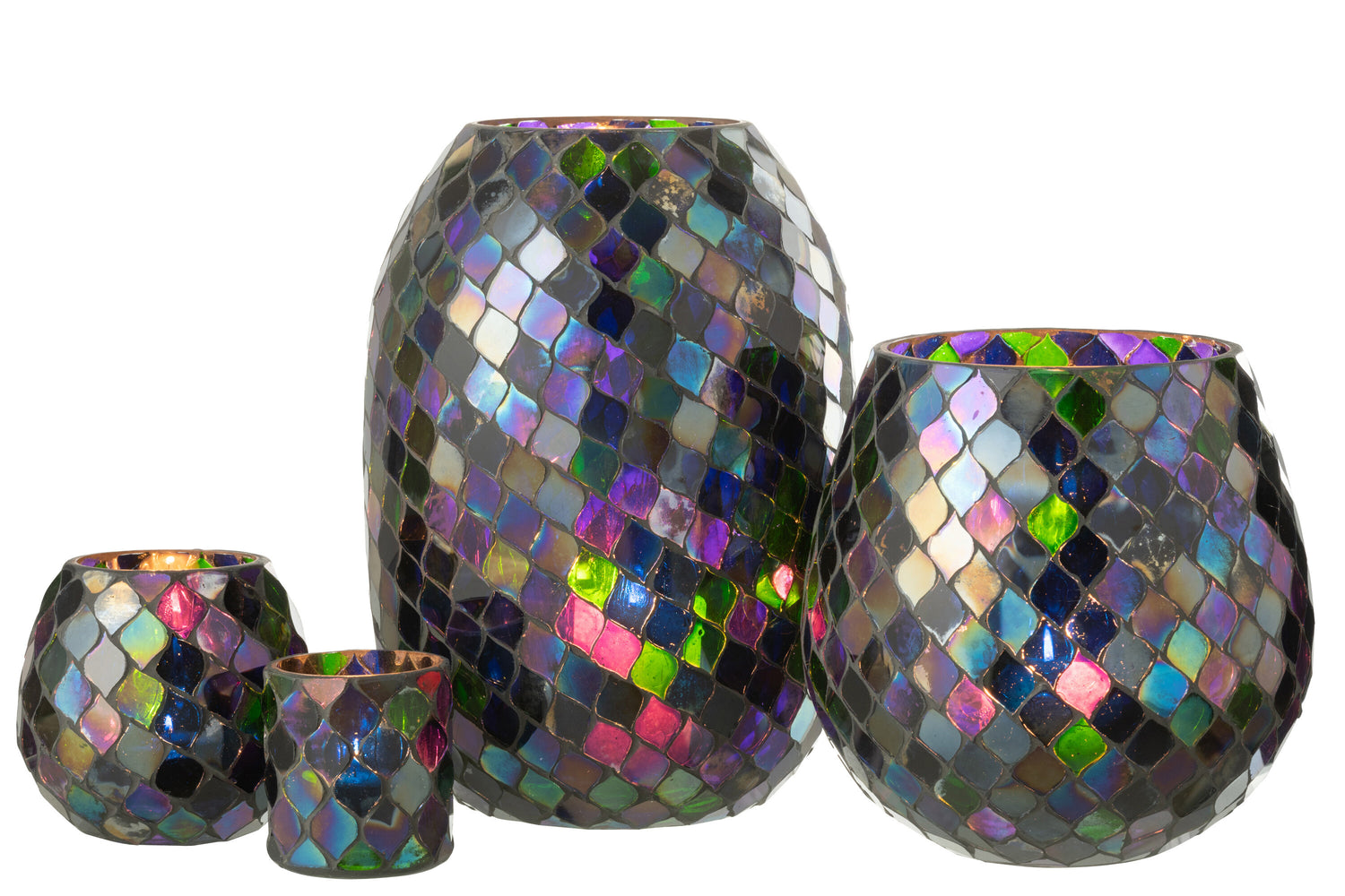 Orkaan Mozaïekglas Paars Extra Groot